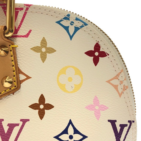 Louis Vuitton White Multicolor Monogram Canvas Alma PM Bag at