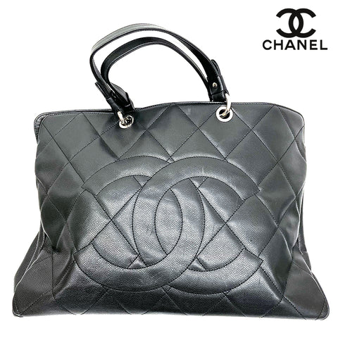 シャネル CHANEL  ココマーク ハンドバッグ キャビアスキン ブラック WS1767