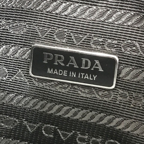 プラダ PRADA トライアングルロゴ パイル ハンドバッグ ブラック P12616