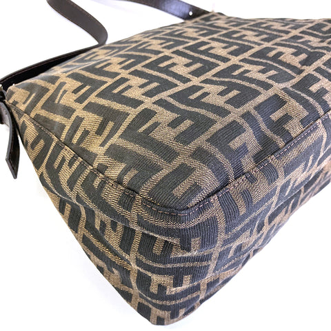 Sac à main du seau Fendi Mamma One Sac à bandoulière All-Over Pattern Logo Brown WS2473