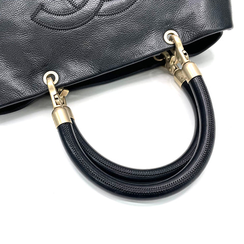 シャネル CHANEL ソフト キャビアスキン デカココ ハンドバッグ VINTAGE 中古 定番 ブラック WS1569