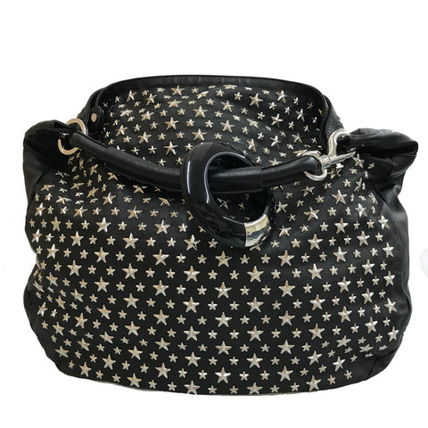 Jimmy Choo Star Studs Sky Handtasche Leder schwarz P11763