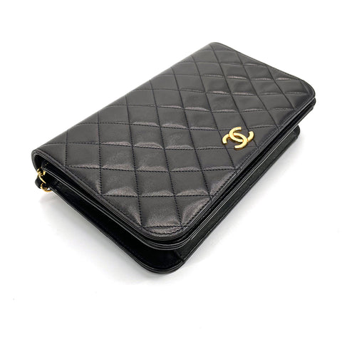 シャネル CHANEL チェーン マトラッセ ショルダーバッグ VINTAGE 中古 定番 ブラック WS1571