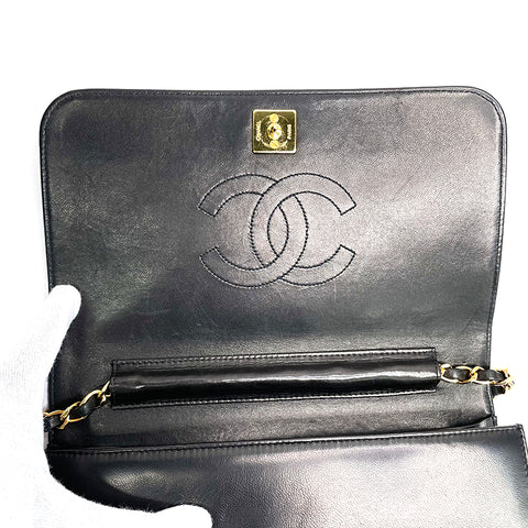 シャネル CHANEL チェーン マトラッセ ショルダーバッグ VINTAGE 中古 定番 ブラック WS1571