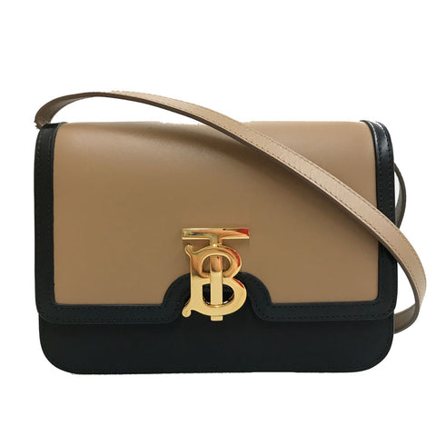 Burberry Logo Umhängetasche Leder braun x Schwarz P11765