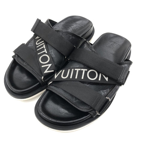 ルイ・ヴィトン LOUIS VUITTON ホノルル ライン ミュール 8 1A4U03 サンダル ブラック P11778