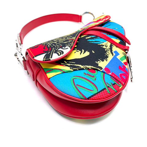 Christian Dior Saddle Bob Marley Handbag Multicolor WS1256