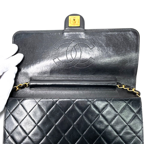 シャネル CHANEL マトラッセ ココマーク ショルダーバッグ レザー ブラック WS1188