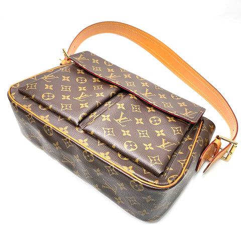 Louis Vuitton Louis Vuitton Monogramm Viva City 1999 Umhängetasche PVC Brown WS2531