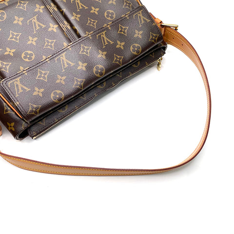 Louis Vuitton Louis Vuitton Monogramm Viva City 1999 Umhängetasche PVC Brown WS2531