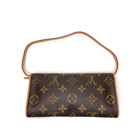 ルイ・ヴィトン LOUIS VUITTON ポシェットツイン ショルダーバッグ PVC ブラウン WS2539