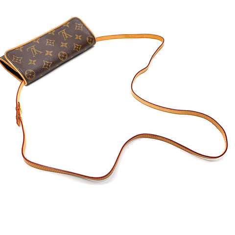 ルイ・ヴィトン LOUIS VUITTON ポシェットツイン ショルダーバッグ PVC ブラウン WS2539