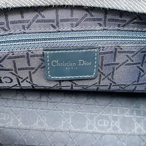 クリスチャンディオール Christian Dior レディディオール カナージュ 2way ショルダーバッグ デニム ネイビー WS2286