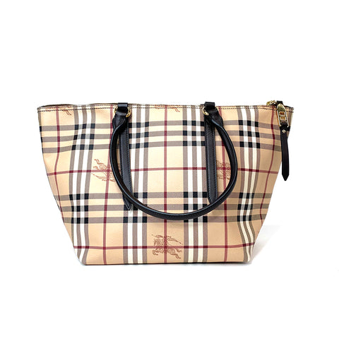 バーバリー BURBERRY チェックトートバッグ トートバッグ キャンバス ベージュ WS2263