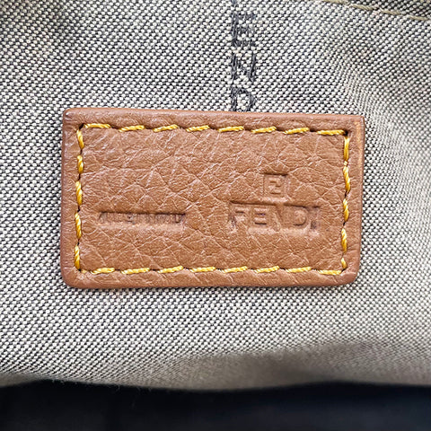 フェンディ FENDI ズッキーノ FFチャーム ハンドバッグ キャンバス ...