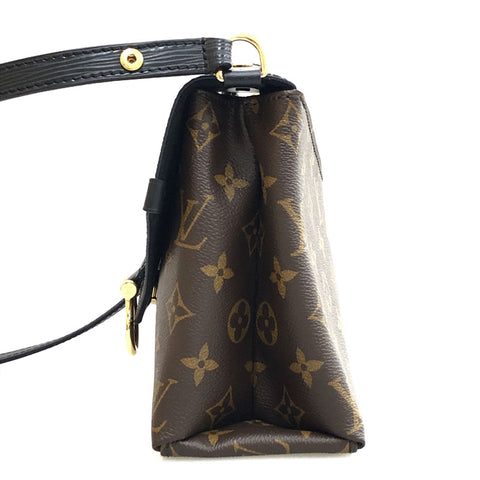 LOUIS VUITTON Saint Michel Noir Epi Leather Monogram Canvas Shoulder Bag  M44030