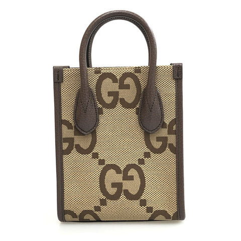 Gucci gucci jumbo gg mini toile de sac à main marron p11945