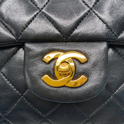 Chanel Doppelklappe 2013 Umhängetaschen Lambskin Schwarz WS1304