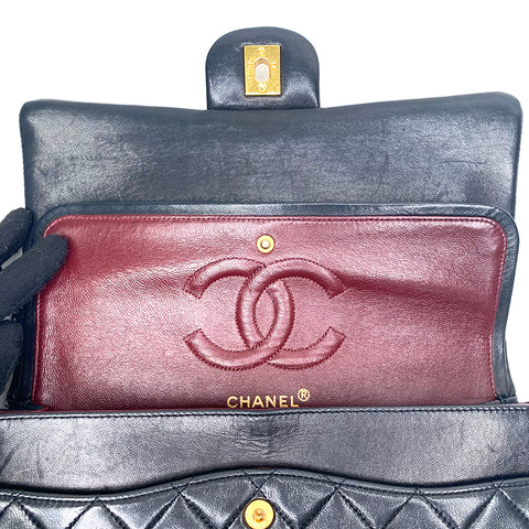 シャネル CHANEL ダブルフラップ 2013年 ショルダーバッグ ラムスキン ブラック WS1304