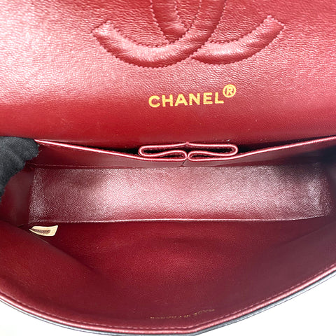 Chanel Doppelklappe 2013 Umhängetaschen Lambskin Schwarz WS1304