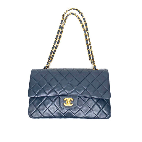 シャネル CHANEL ダブルフラップ 2013年 ショルダーバッグ ラムスキン ブラック WS1304