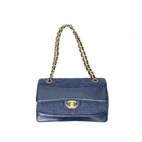 Chanel spürte klassische Handtaschen -Ketten -Umhängetaschen Lambskin Schwarz WS1275