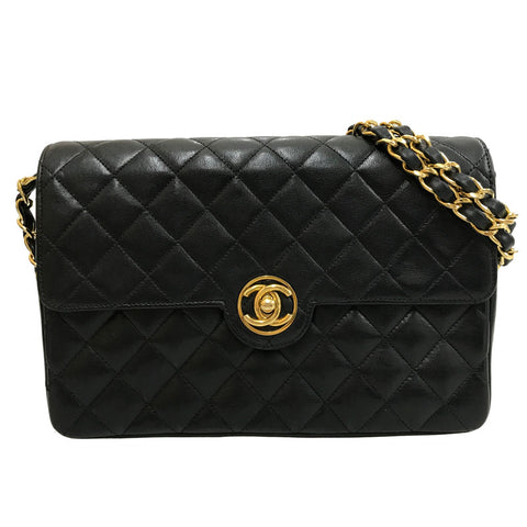 Chanel CHANEL Matrasse Coco Mark Turn Lock Chain Shoulder Bag Leather – NUIR  VINTAGE