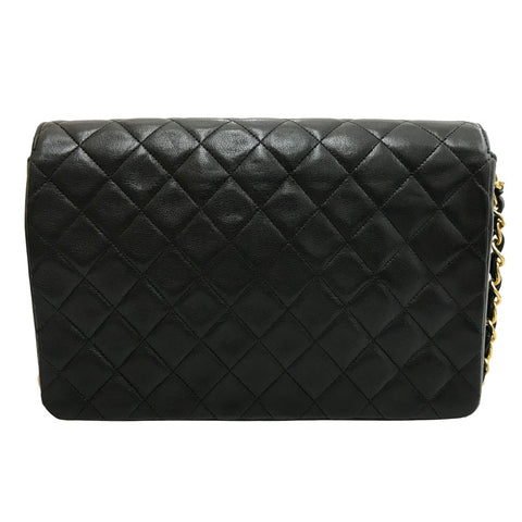 Chanel Chanel Matrasse Coco Mark Drehen Sie Schleppketten -Umhängetasche Leder Schwarz EIT0413P1967