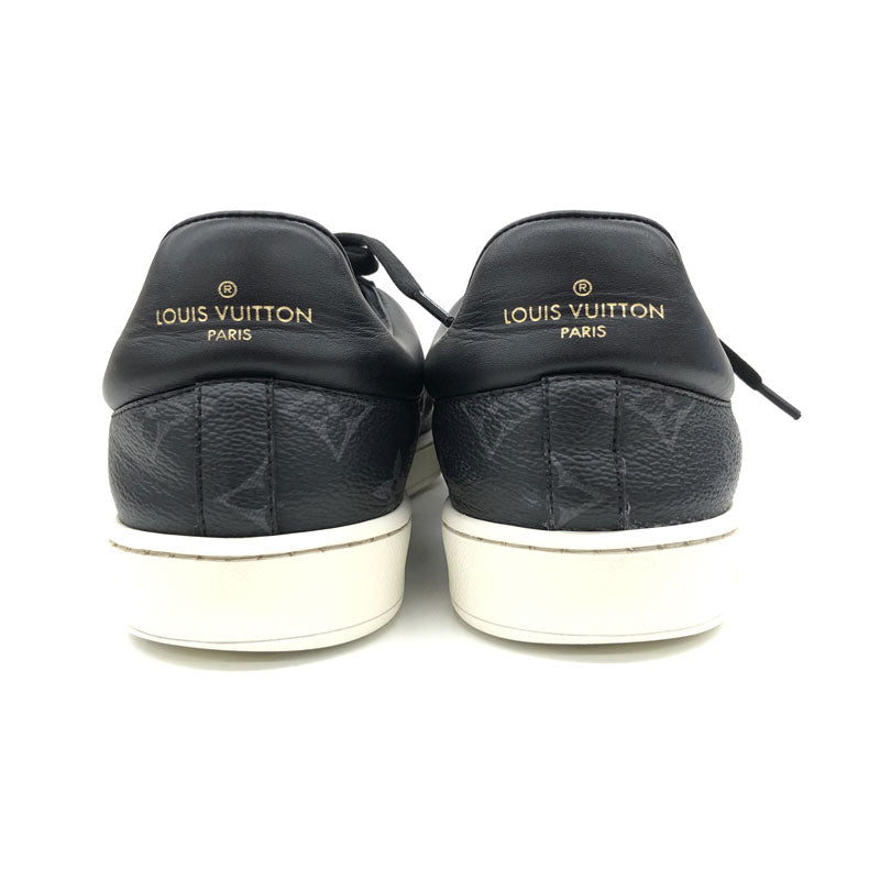 Louis Vuitton Black Monogram Embossed Leather Luxembourg Sneakers