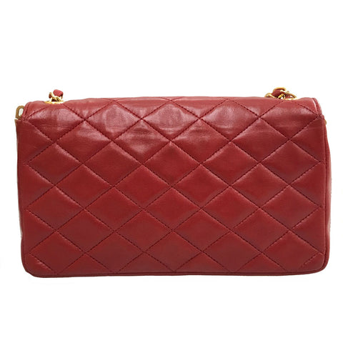 Chanel Chanel Dekakoko Matrasse Push Rock -Ketten -Umhängetasche Leder rot C3147