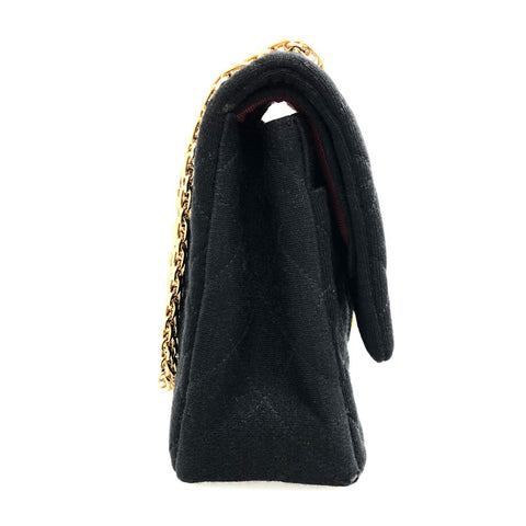 Chanel CHANEL Double Flap Matras Turn Rock Chain Shoulder Bag Jersey B –  NUIR VINTAGE
