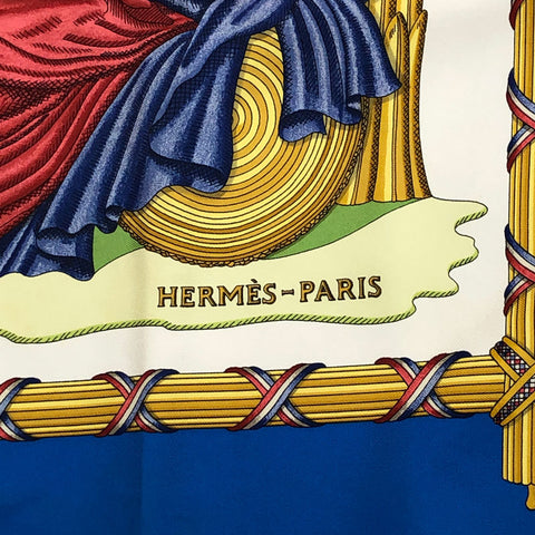 Hermes Hermes Kale 90 Französische Revolution Schal Seiden Multicolor P10908