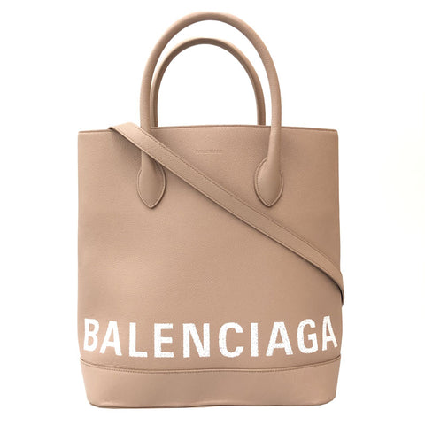 Balenciaga徽标2Way手提袋肩带皮革粉红色P12258