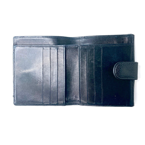 シャネル CHANEL キャビアスキン ココマーク 二つ折り財布 ブラック WS1116