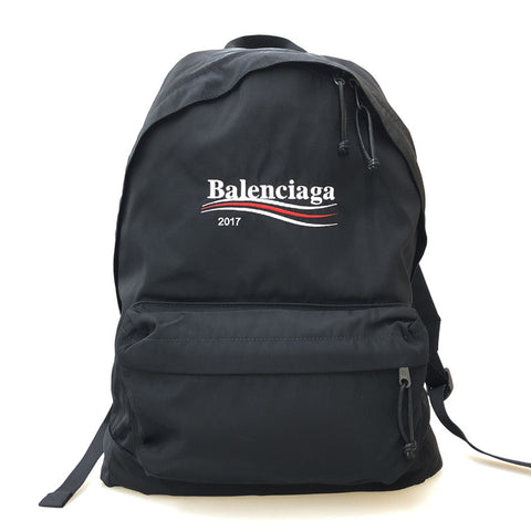 Balenciaga Logo Rucksack/Daypack Nylon Black P12350