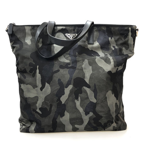 Prada Triangle Logo Tarnhandtasche Nylon Khaki P12349
