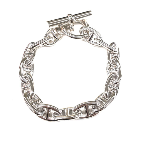 爱马仕爱马仕(Hermes Hermes)连锁扣篮GM15-PANEL AG925手镯银eIT0229