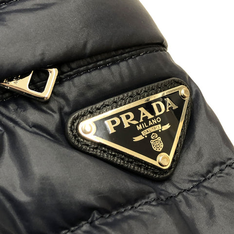 プラダ PRADA トライアングルロゴ 46 ダウンジャケット ナイロン ブルー P12363