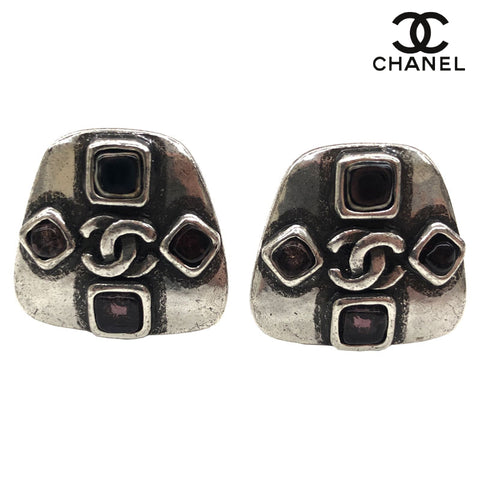 Chanel Chanel Color Stone Ohrring 99A Silber EIT0382C2691