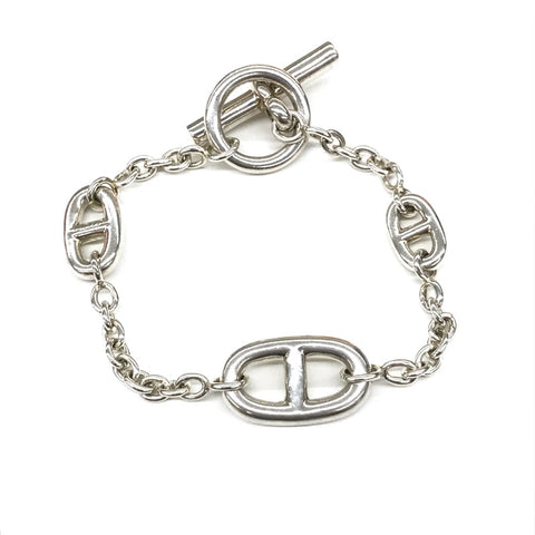 HERMES HERMES CHAINE D'ANCLE FARANDORE手镯银eIT0228