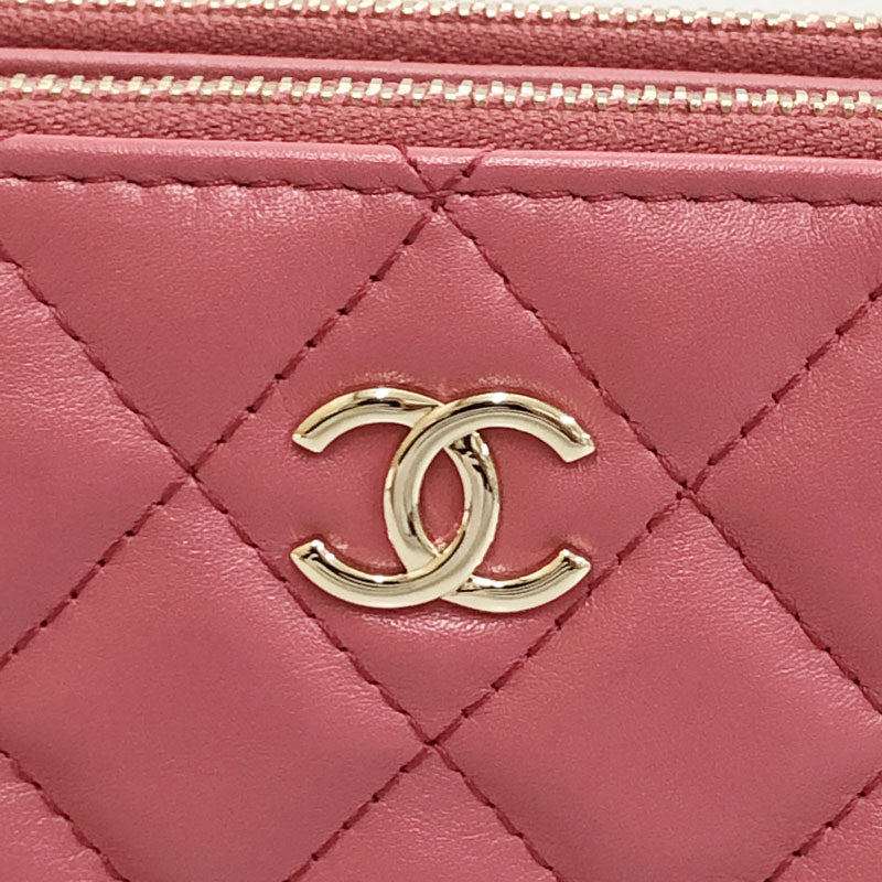 シャネル CHANEL マトラッセ ココマーク ウォレットチェーン レザー