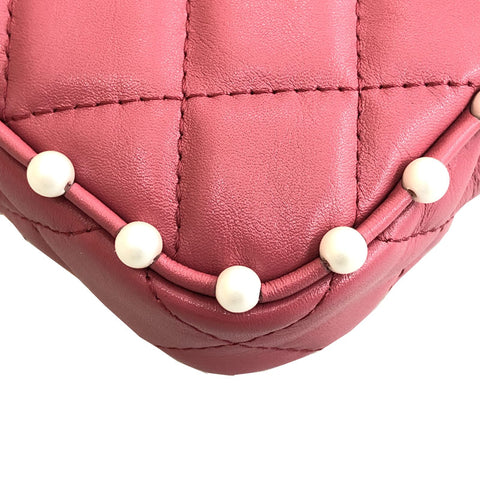 Chanel Chanel Matrasse Coco Mark Wallet Chain Leder Pink EIT0287