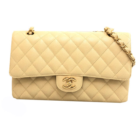 Chanel // 2014/15 Cream Iridescent Caviar CC Wallet on Chain Bag – VSP  Consignment