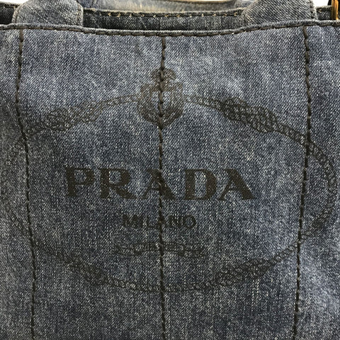 Prada Prada Kanapa 2Way手肩袋牛仔布蓝色C2903