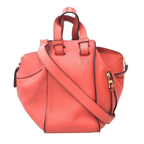 Loewe Hängematte Anagram 2way Hand Umhängetasche Leder Rot P12573