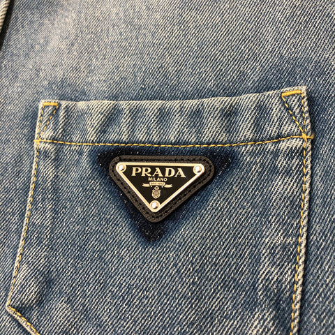 Prada Prada Triangle Logo Tsujin Denim Blue Eitm0058