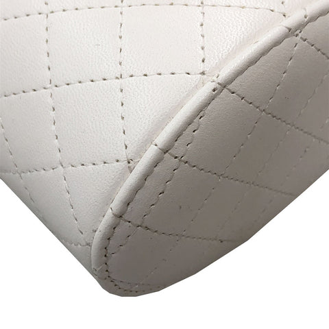 Chanel CHANEL Vanity Minima Trasse Chain Shoulder Bag Leather White P12595