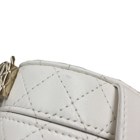 Chanel CHANEL Vanity Minima Trasse Chain Shoulder Bag Leather White P12595