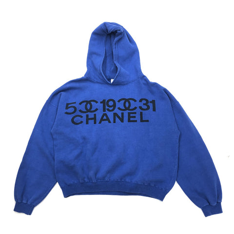 香奈儿香奈儿（Chanel Chanel）徽标复古汗水帕克蓝色EIT0315