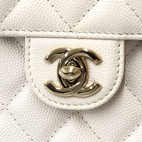 Chanel Chanel Cabian Haut Drehen Sie Beutelkettenumhängetasche weiß EIT0384